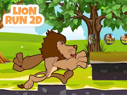 Lion Run 2D - browser game screenshot