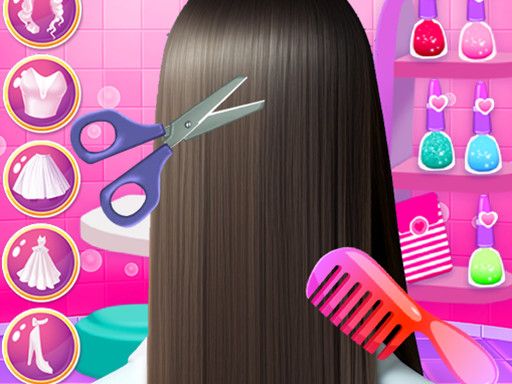 Hair Salon Dress Up Girl - browser game screenshot