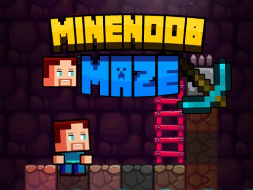 Mine Noob Maze - browser game screenshot