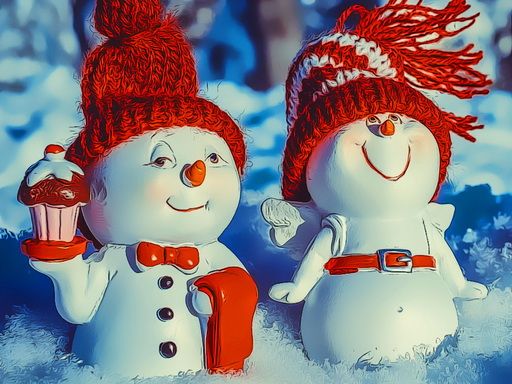 Snowman Couples - browser game screenshot