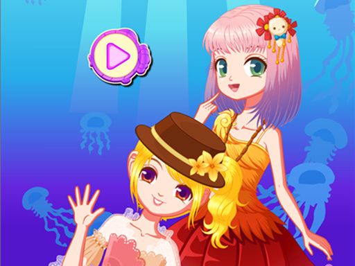 Mermaid Princess Dress Up Salon - browser game screenshot