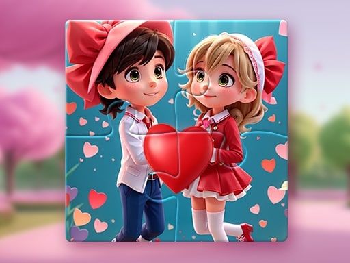 Valentine Couple Jigsaw Puzzle - browser game screenshot