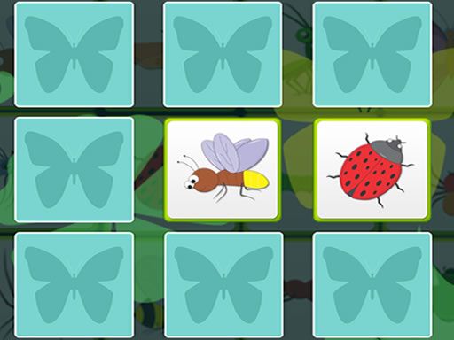 Kids Memory - Insects - browser game screenshot