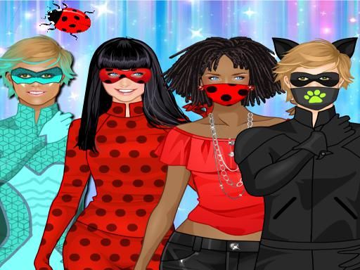 Cute dress up for a ladybug - browser game screenshot