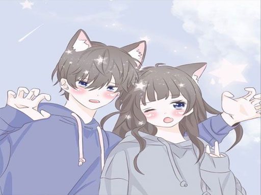 Cute Anime Couple - browser game screenshot