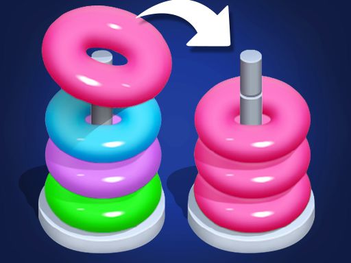 Hoop Stack - Color Sort Puzzle - browser game screenshot