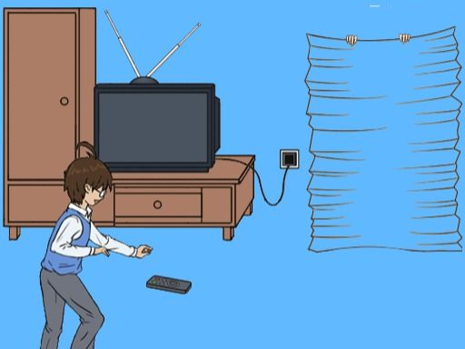 Turn on the TV - browser game screenshot