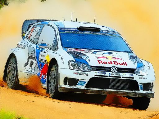 Rally Car Driving Jigsaw - browser game screenshot