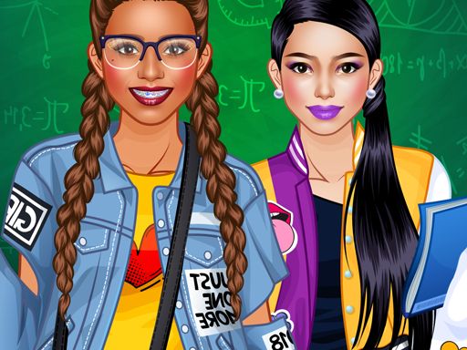 College Student Girl Dress Up - browser game screenshot