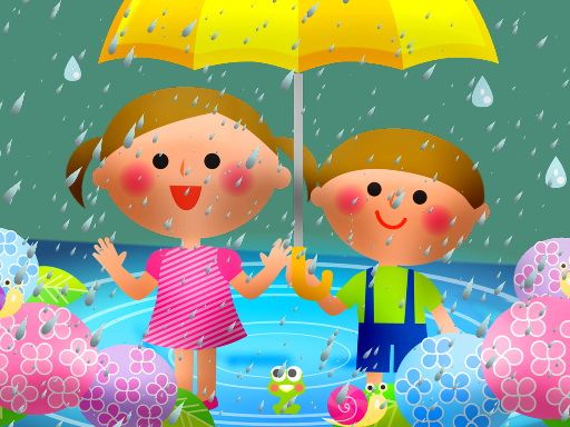 Kids Rainy Day Puzzle - browser game screenshot