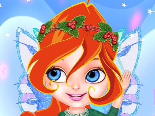 Little Bloom Christmas Dress Up - browser game screenshot