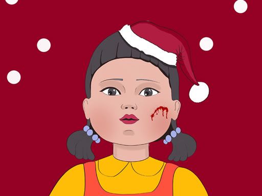 Squid Game Christmas Coloring - browser game screenshot