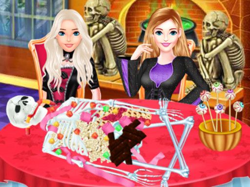 Girls Halloween Food Cooking - browser game screenshot