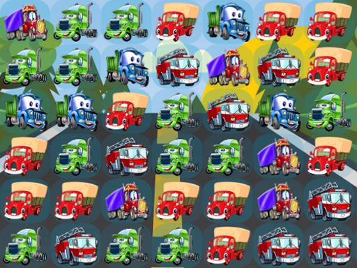 Cartoon Trucks Match 3 - browser game screenshot