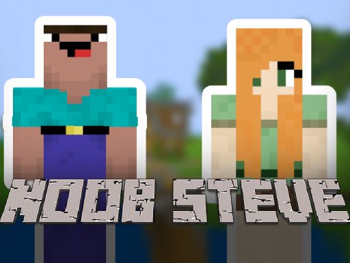 Noob Steve Head War - browser game screenshot
