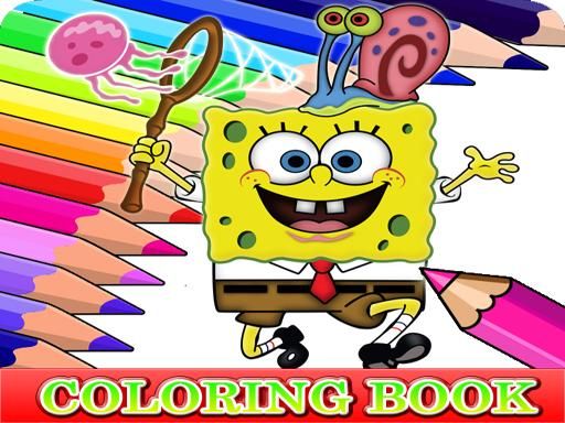 Coloring Book for Spongebob - browser game screenshot