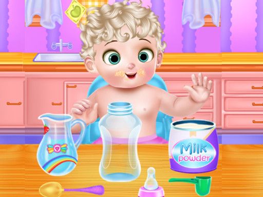 Baby Taylor Newborn Caring - browser game screenshot
