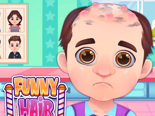 Funny Hair Shop - browser game screenshot
