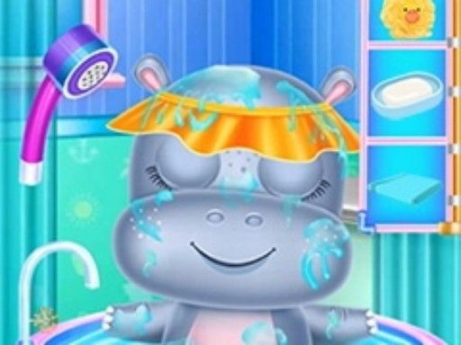 Hippo Baby Care - browser game screenshot