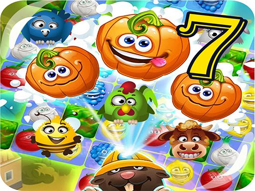 Funny Faces Farm Match3 Mermaid - treasure game  - browser game screenshot