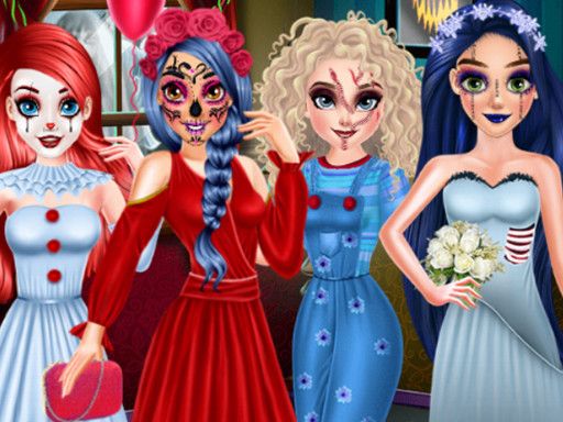 Princess Halloween Party Prep - browser game screenshot