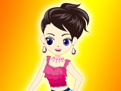 Cute Girl Dress Up - browser game screenshot