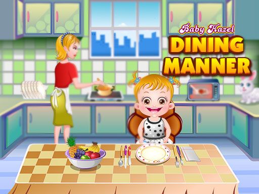 Baby Hazel Dining Manners - browser game screenshot