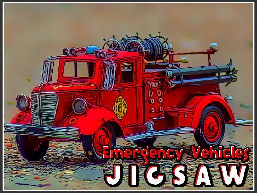 Emergency Vehicles Jigsaw - browser game screenshot