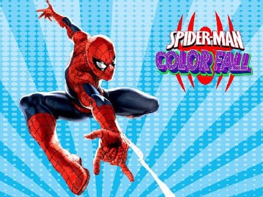 Spiderman Color Fall - Pill Pull Game - browser game screenshot