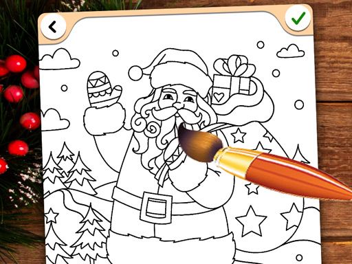 Christmas Coloring Game - browser game screenshot