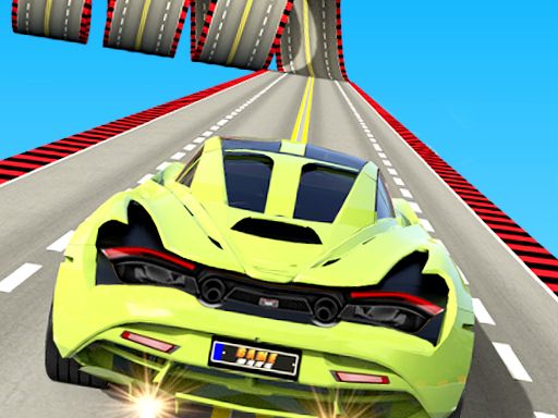impossible car stunt mega ramp 3d  - browser game screenshot