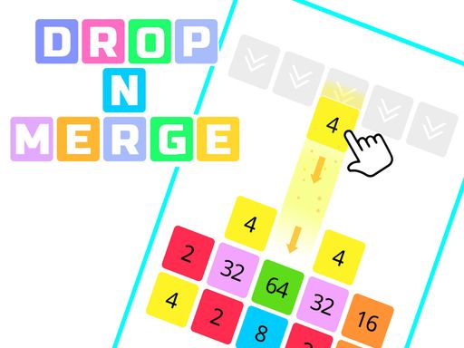 Drop n Merge Blocks Drop n Merge Blocks - browser game screenshot