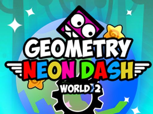 Geometry neon dash world 2 - browser game screenshot