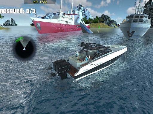 American Boat Rescue Simulator - browser game screenshot