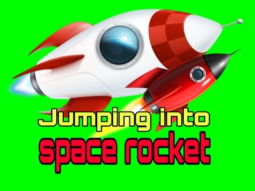 Jumping into space rocket travels in space - browser game screenshot
