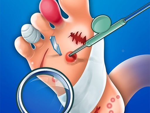 Foot doctor game simulator - browser game screenshot