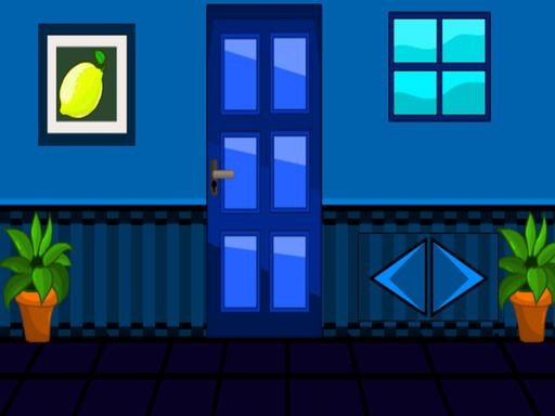 Blue House Escape - browser game screenshot