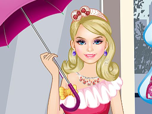 Barbie Rainy Day - browser game screenshot