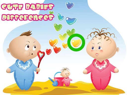 Cute Babies Differences Cute Babies Differences - browser game screenshot