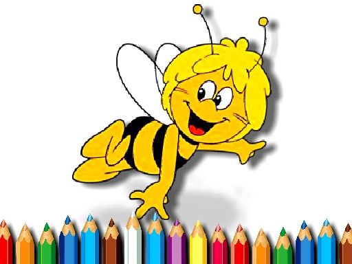 Maja the Bee Coloring Book - browser game screenshot