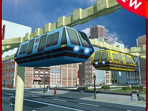 Sky Train Driving 2022 : Train 3D Game Simulator - browser game screenshot