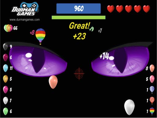 Ballon Shooting Creepy - browser game screenshot