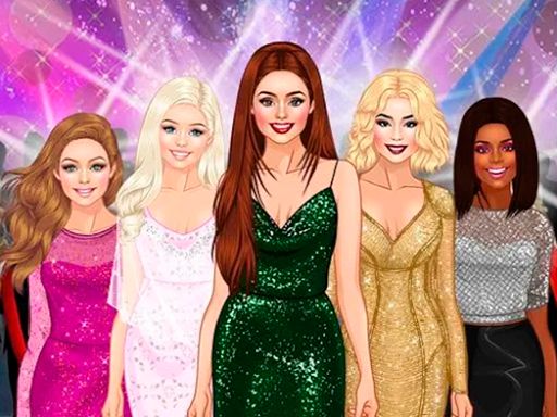 Red Carpet Dress Up Girls - browser game screenshot