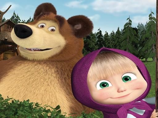Farm Masha and the Bear Educational Games online - browser game screenshot