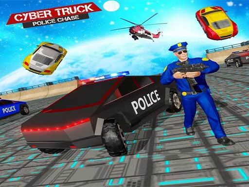 US Police CyberTruck Chase - browser game screenshot