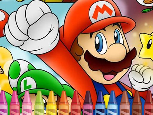 Mario Coloring - browser game screenshot