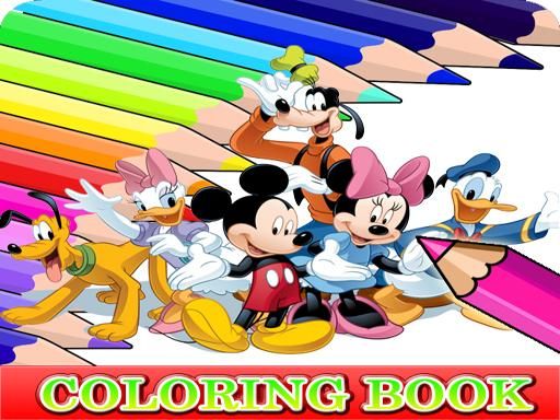 Coloring Book for Mickey Mouse - browser game screenshot