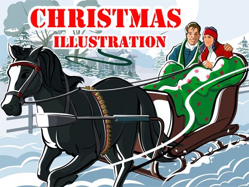 Christmas Illustration Puzzle  - browser game screenshot