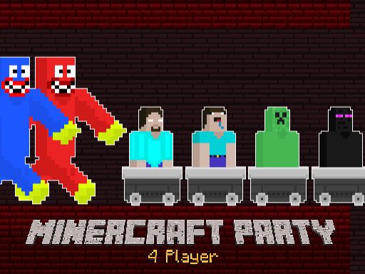 MinerCraft Party - 4 Player - browser game screenshot