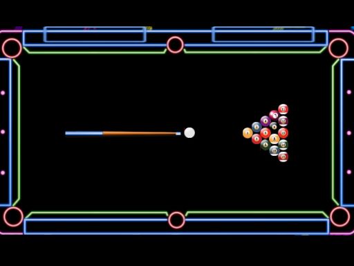 Billiard Neon  - browser game screenshot